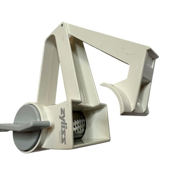 Zyliss Plastic Cheese Grater Rotary Restaurant Style, White Switzerland Made - Picture 10 of 13